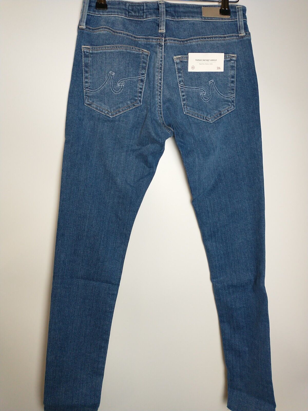 AG Jeans Farrah Skinny Ankle Blue Jeans. UK W25