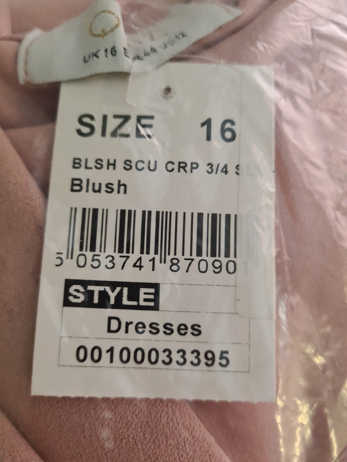 Quiz Pink Wrap Midi Dress Size 16 **** V257