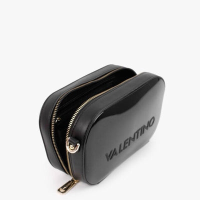 Valentino Sabel Haversack Black Patent Cross-Body Bag