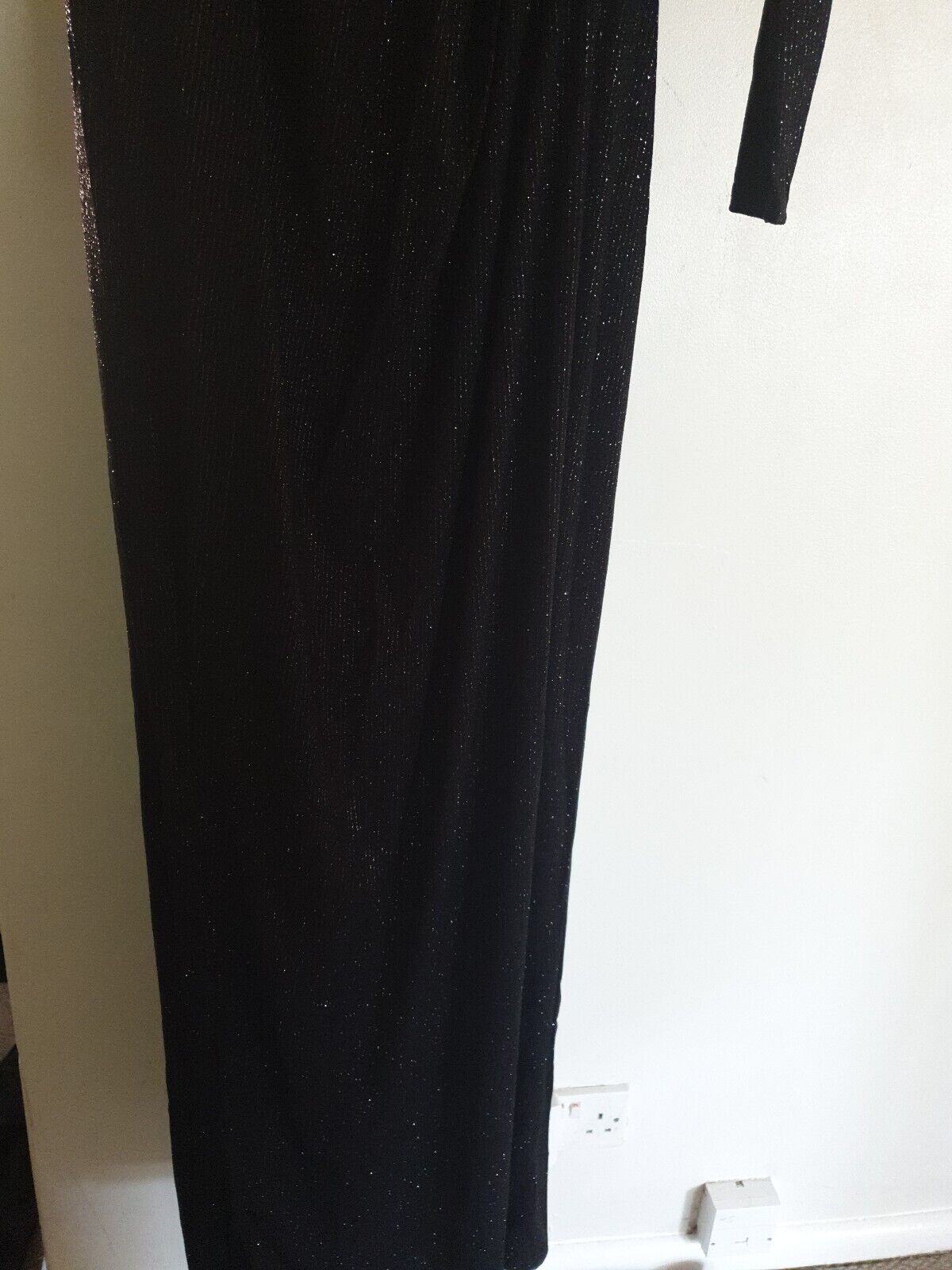 lipsy london dress alyssa Lurex Maxi Black Uk8 Ref A5