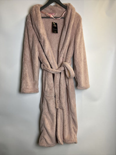 Hunkemoller Long Snuggle Fleece Robe - Pink. UK XS/S **** Ref V28