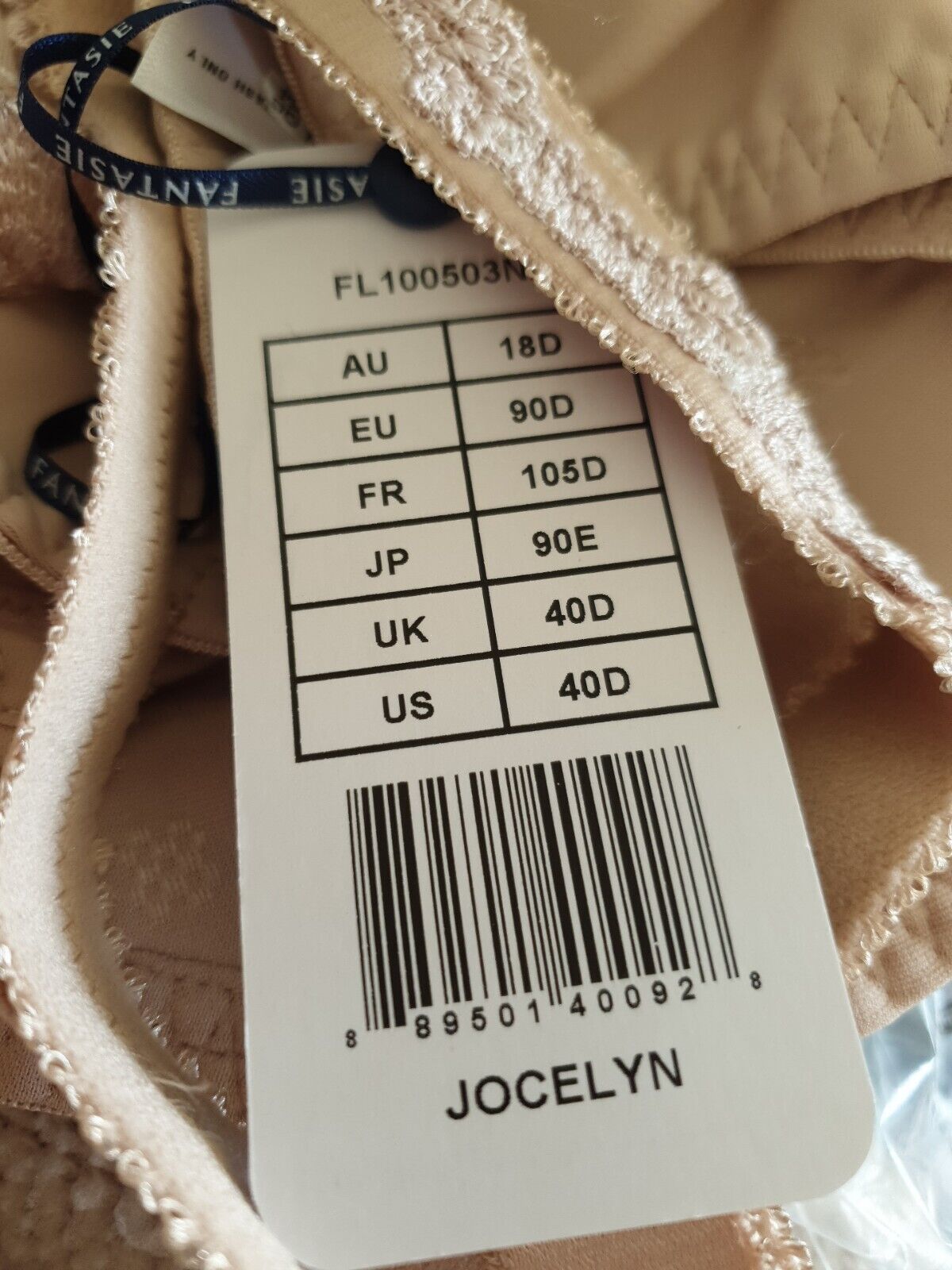 fantasie bra Side Support Jocelyn Uk 40D****Ref V380