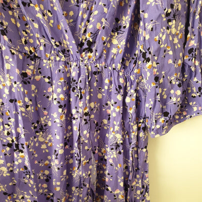 Pieces Purple Floral Print Dress Size 46****Ref V509