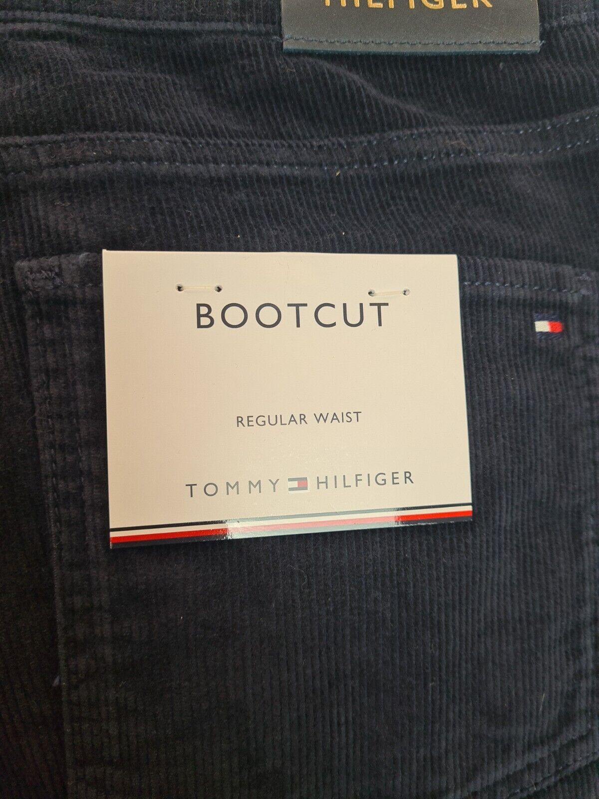 Tommy Hilfiger Mid Rise Cord Bootcut Jean Blue Size W28 L30 **** V277