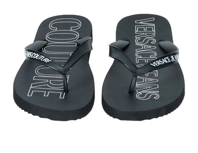 VERSACE JEANS COUTURE Flip flops. Black. UK 6. VS2