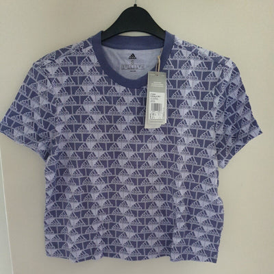 Adidas W Q3 BLUE CROP TSHIRT BLUE SIZE S****REF V25