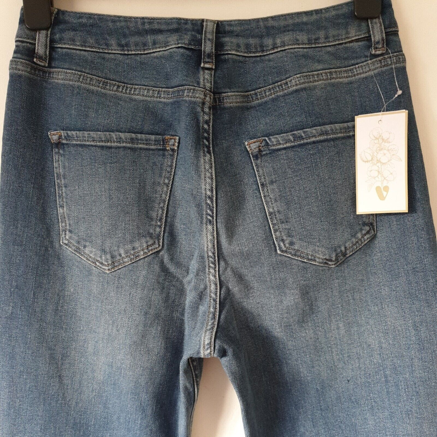 Blue Denim Jeans Straight Dark Wash UK 12 ****Ref V319