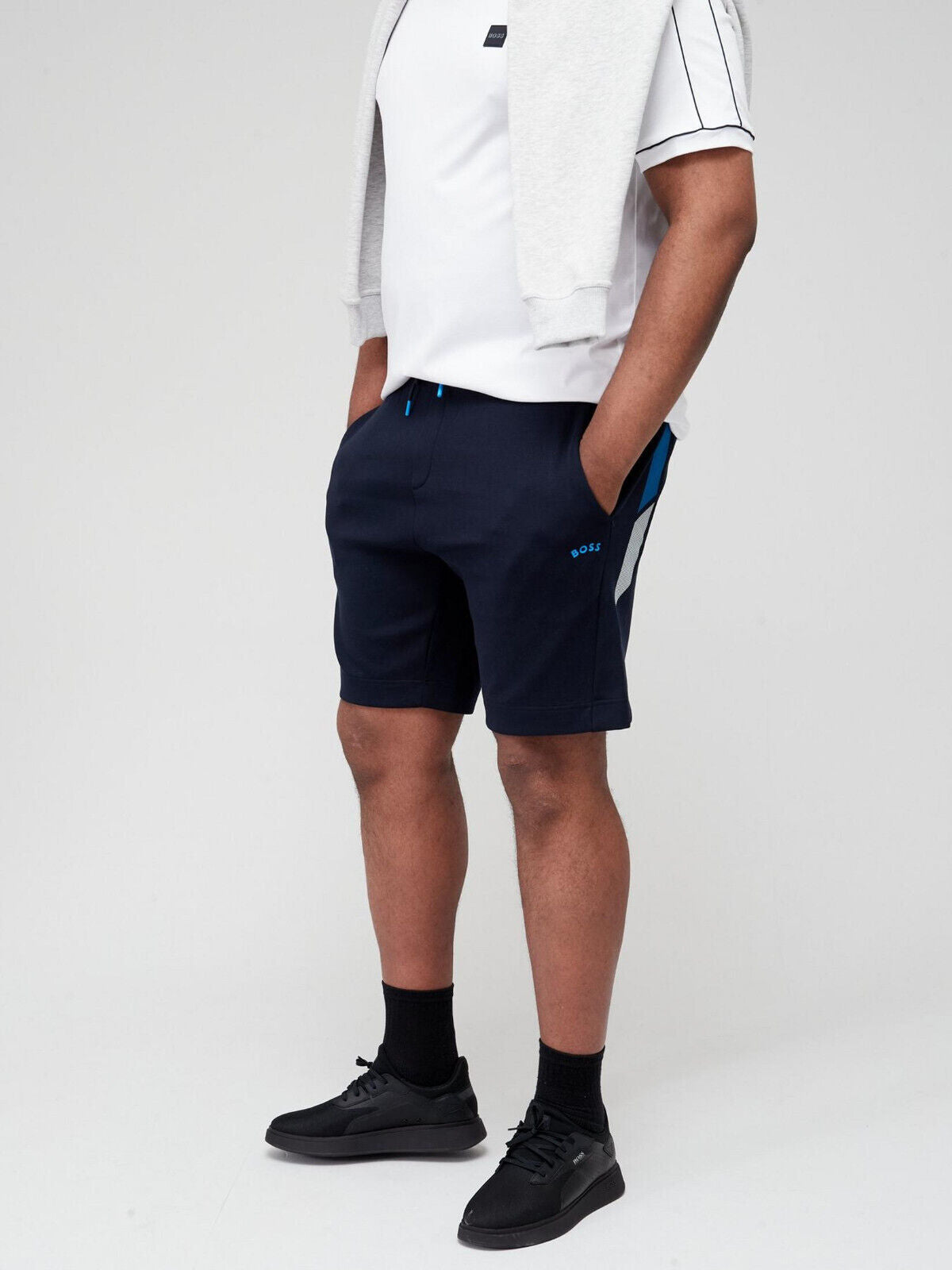 BOSS Big & Tall Headlo 2 Jersey Shorts - Dark Blue. UK 3XL. V473