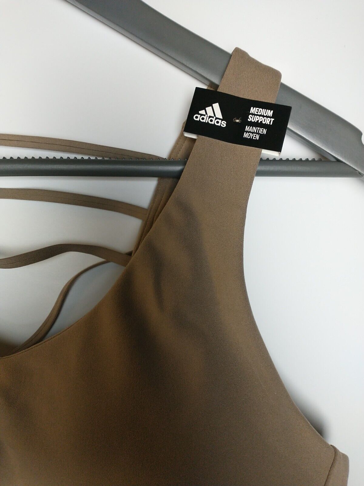 Adidas CF L Sto Brown Medium Support Sports Bra Size Large **** V146