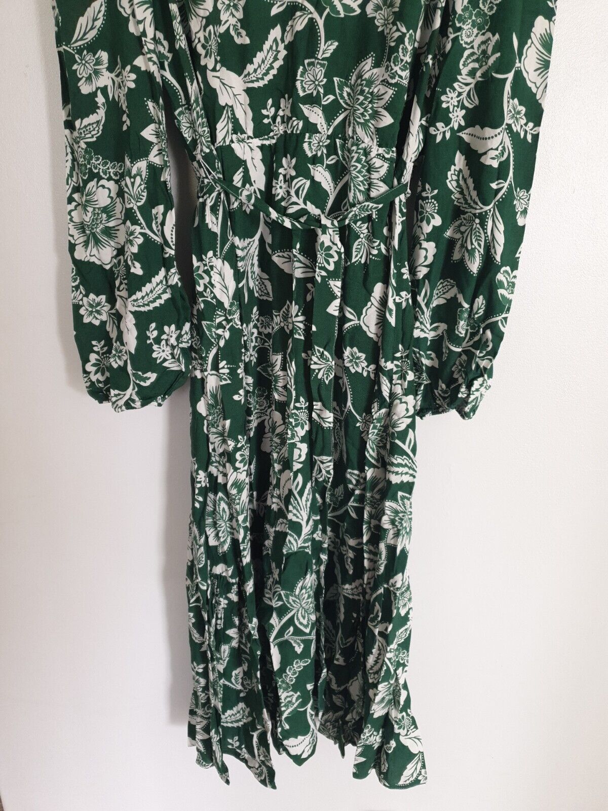 Green Paisley Midi Dress Uk12****Ref V413