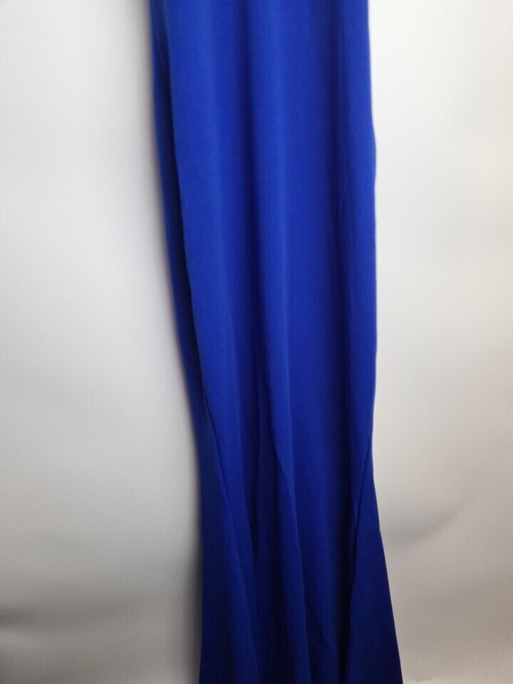 Missguided Crepe Halterneck Maxi Dress - Blue. Size 10 **** Ref V553