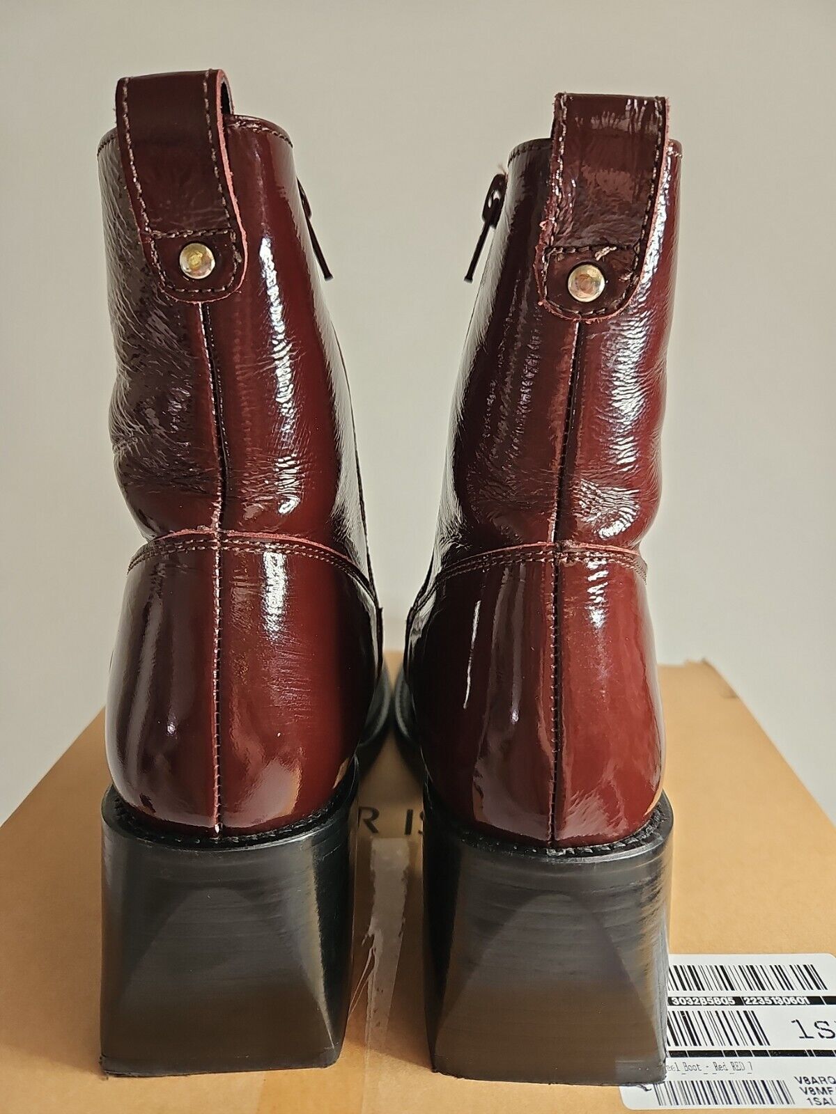 River Island Block Heel Red Boot Size 7 **** VS3