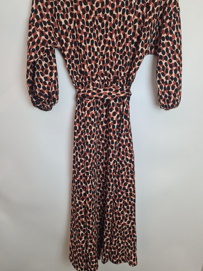 Kate Spade Dotty Leopard Print Tie Waist Dress Size Small **** V212