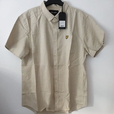 Lyle&scott Short Sleeve Light Weight Slub Oxford Shirt Size Small ****Ref V164