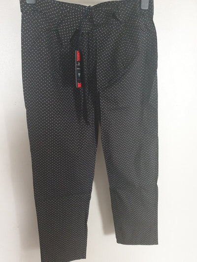 Giorgio Di Mare Black Pure Cotton Crop Trousers 40W Size L Ref A13