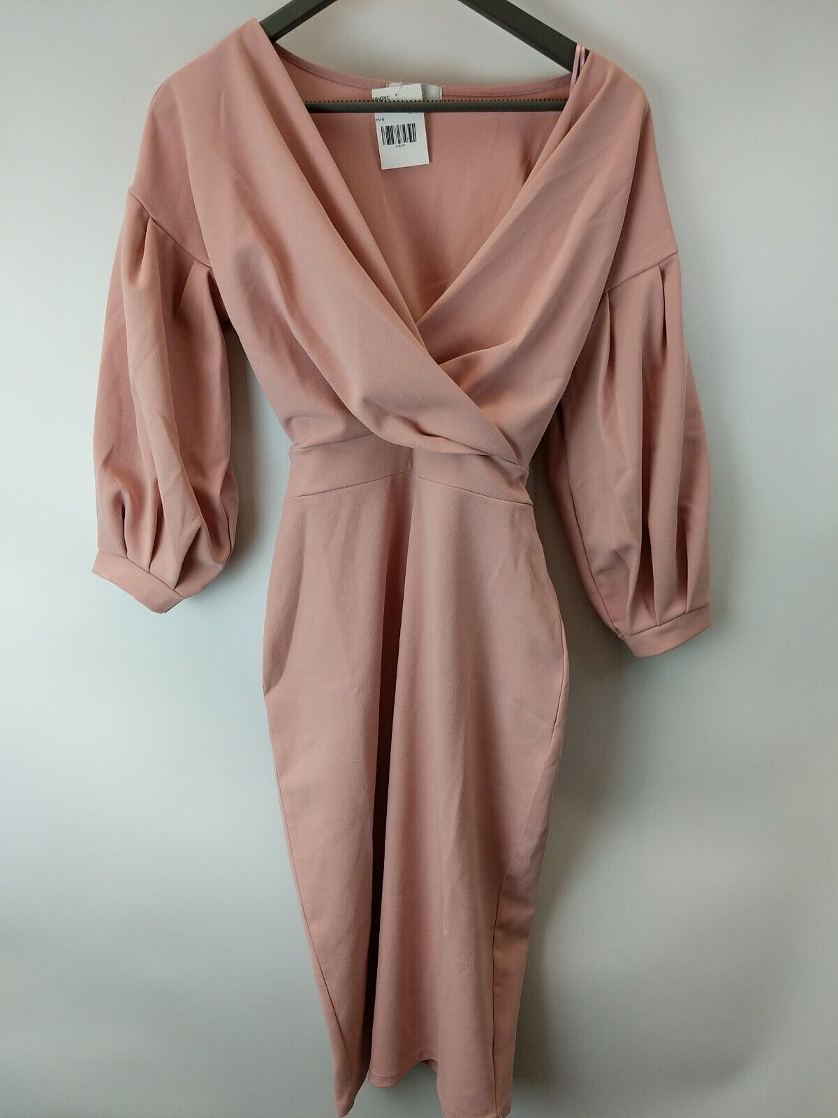 Quiz Pink Wrap Midi Dress Size 12**** V30