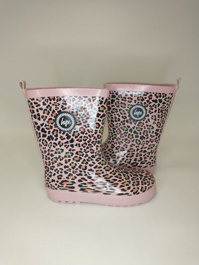 Hype Girls Animal Print Pink Wellies UK 13/1 ****VS2