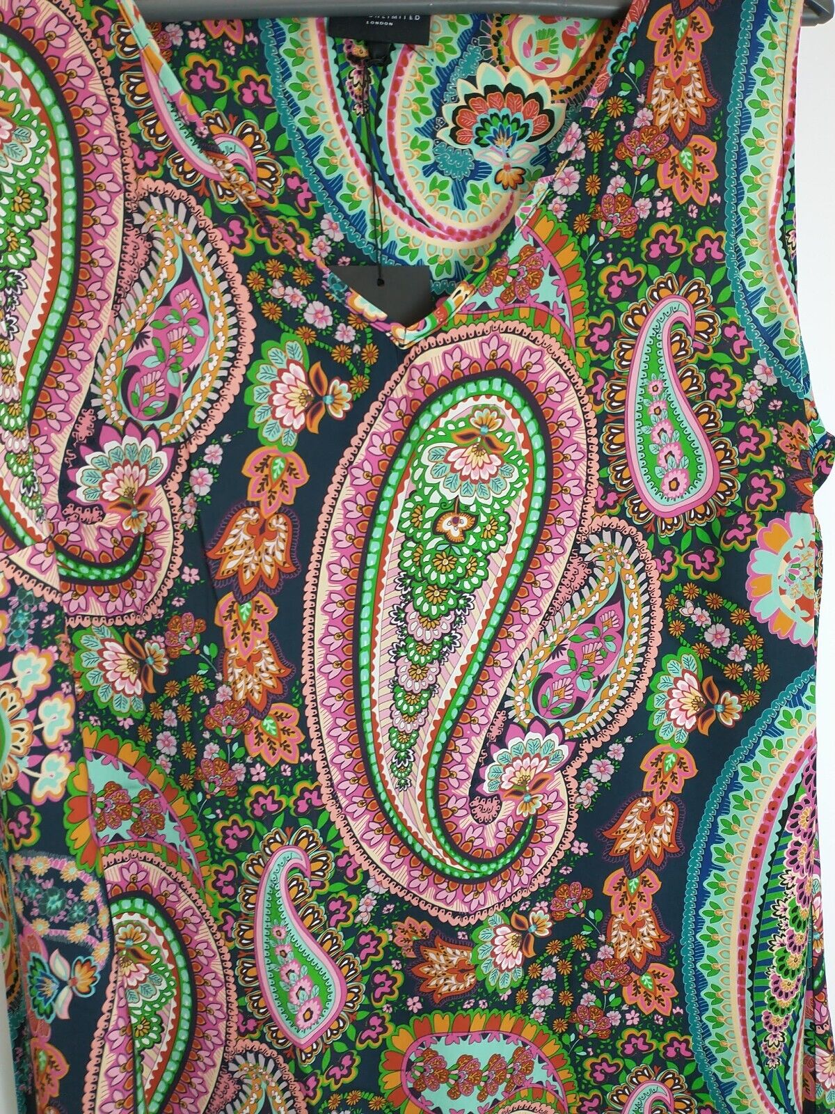 Live Unlimited Paisley V-Neck Maxi Dress Size 16.