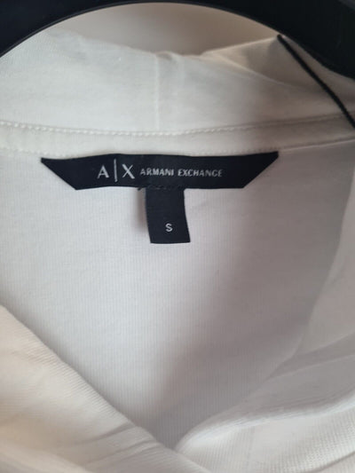 Armani Exchange White Hoodie Size Small **** V282