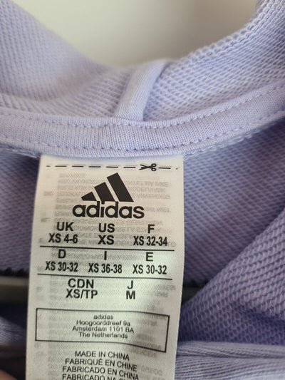 Adidas Womens Q3 Bluv Lilac Hoodie Size XSmall **** V343