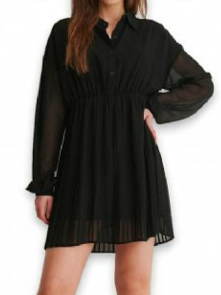 NA-KD Pleated Mini Dress Black EU34 8****Ref V382