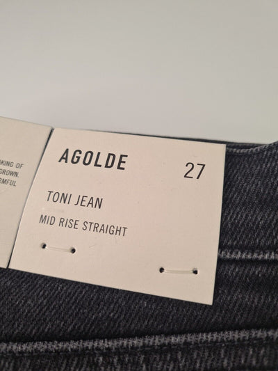 Agolde Toni Slim Fit Womens Black Jeans Size W27 **** V54