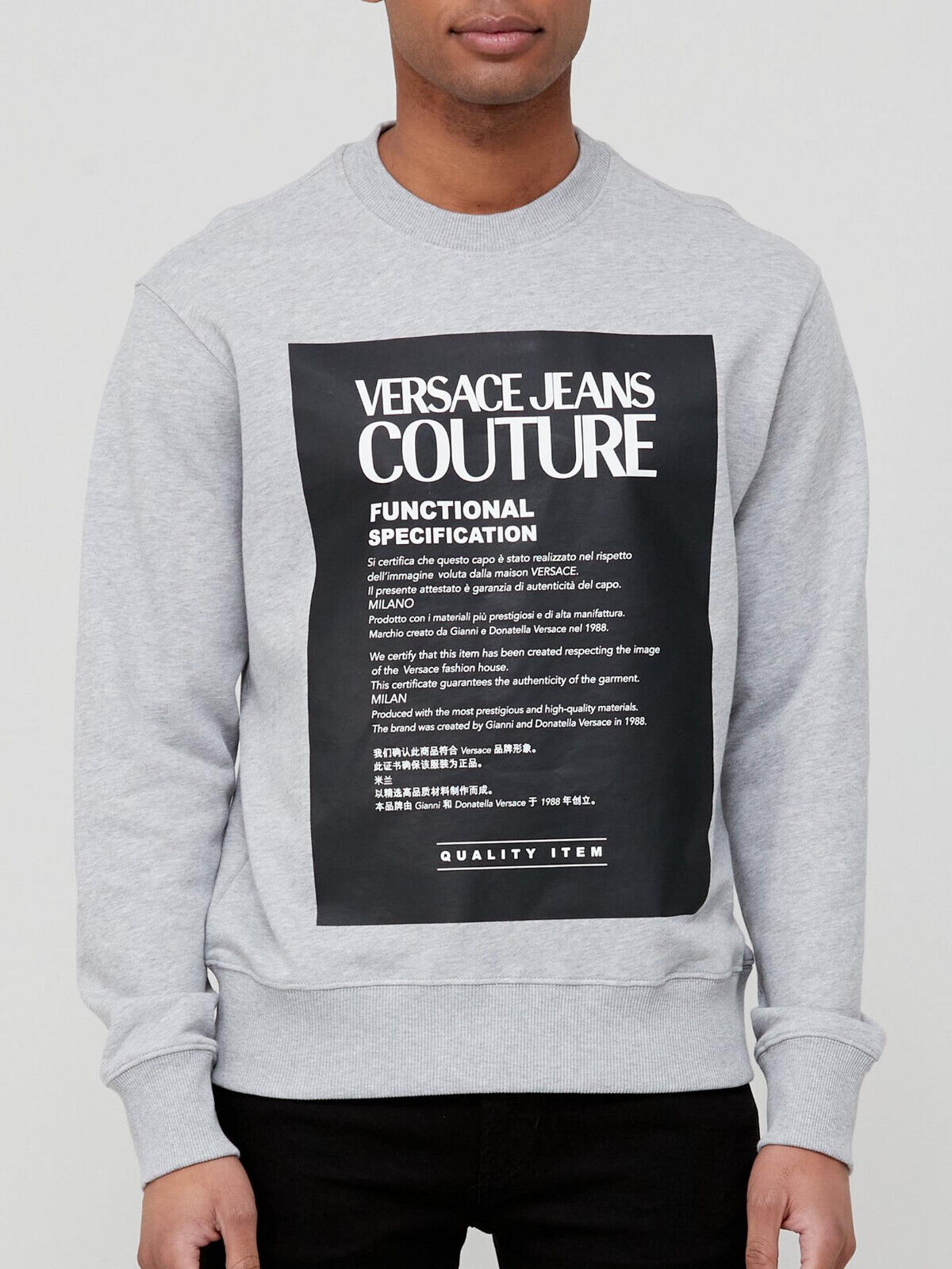 Versace Jeans Couture Box Logo Sweatshirt - Grey. UK XL. ****V99