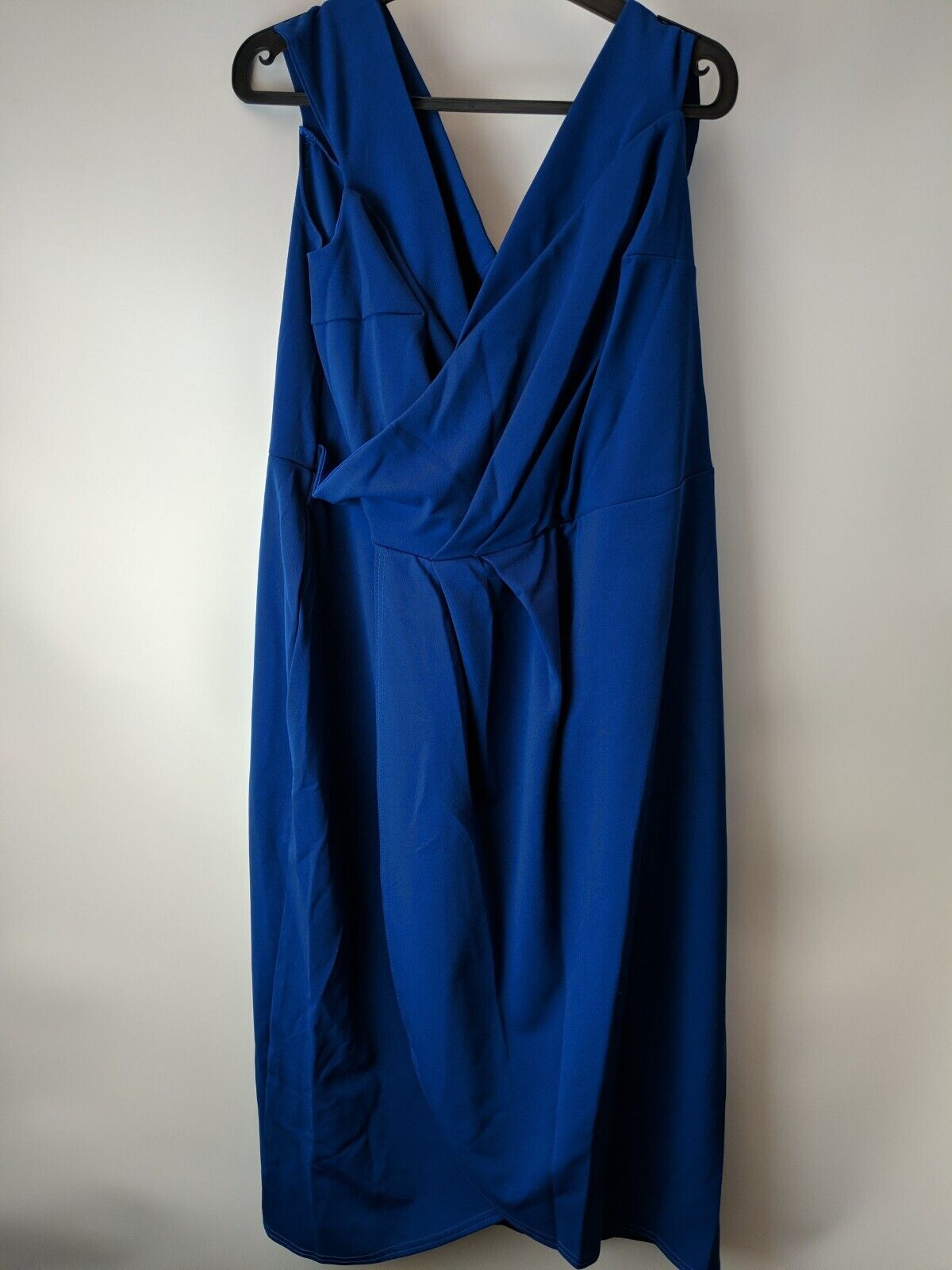 Quiz Royal Blue Bardot Wrap Midi Dress Size 24 **** V30