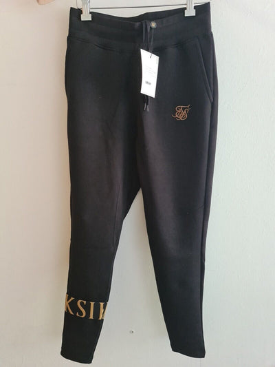 Siksilk Dynamic Track Pants Black & Gold Size S BNWT Ref****V552