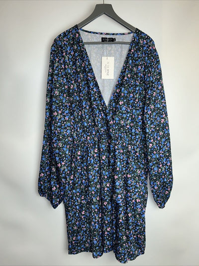 In the Style Floral Dress - Navy. UK 10 **** Ref V87