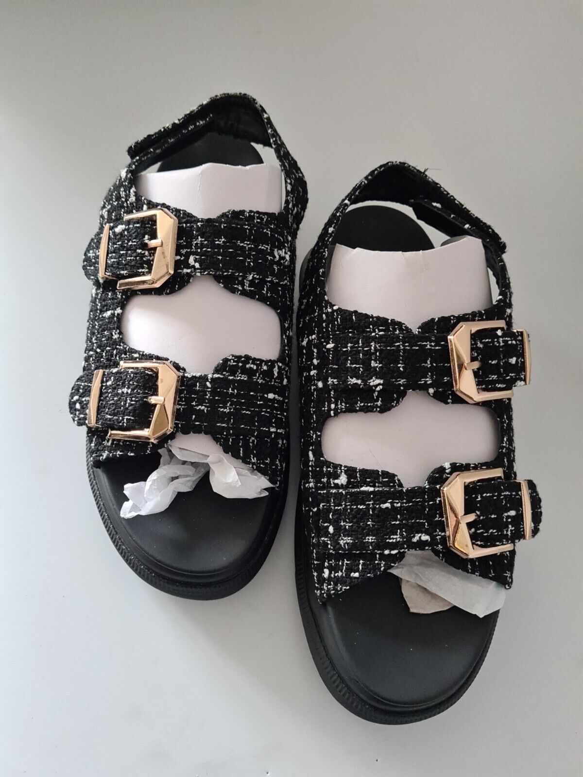 New Look Love Comfort Fantastic Platform Sandals Black Size 8 Ref ****VS2