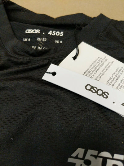 ASOS Uk Size 4 Tall Icon Ls Running Top Ladies Black Ref Lb5