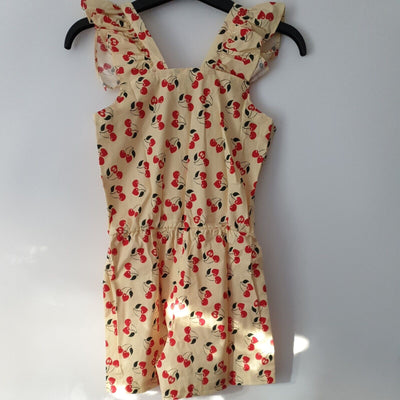 Sonia Rykiel Cherry Print Playsuit Yellow Size 4 years****Ref VA1