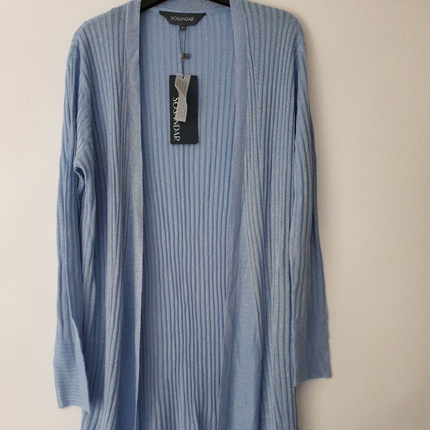 Sosandar Cardigan Long Pastel Blue Size S****Ref V65