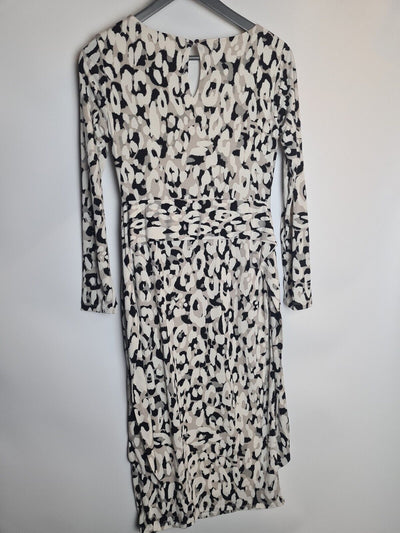 Fig & Basil Tie Waist Jersey Midi Dress Size 8 **** V64