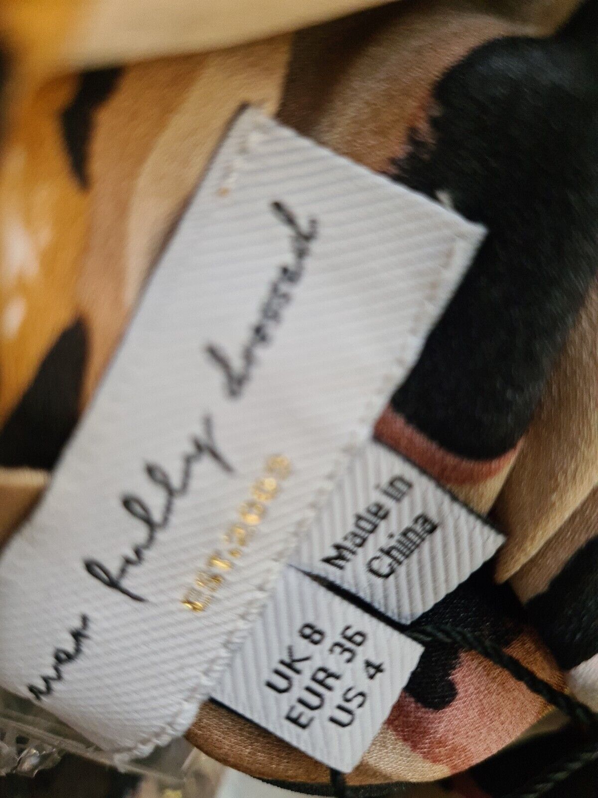 Never Fully Dressed Brown Leopard Wrap Dress. UK 8 **** Ref V281