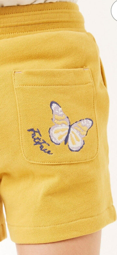 FatFace Girls Luna Embroidered Sweat Short Yellow 8-9yrs****Ref V505