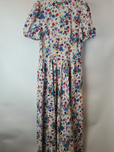 Michelle Keegan Button Up Floral Printed Maxi Dress UK 8 **** V255