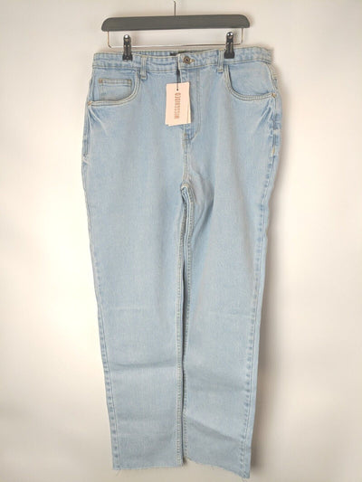 Missguided Bleach Straight Leg Jeans - Light Blue. UK 8 **** Ref V50