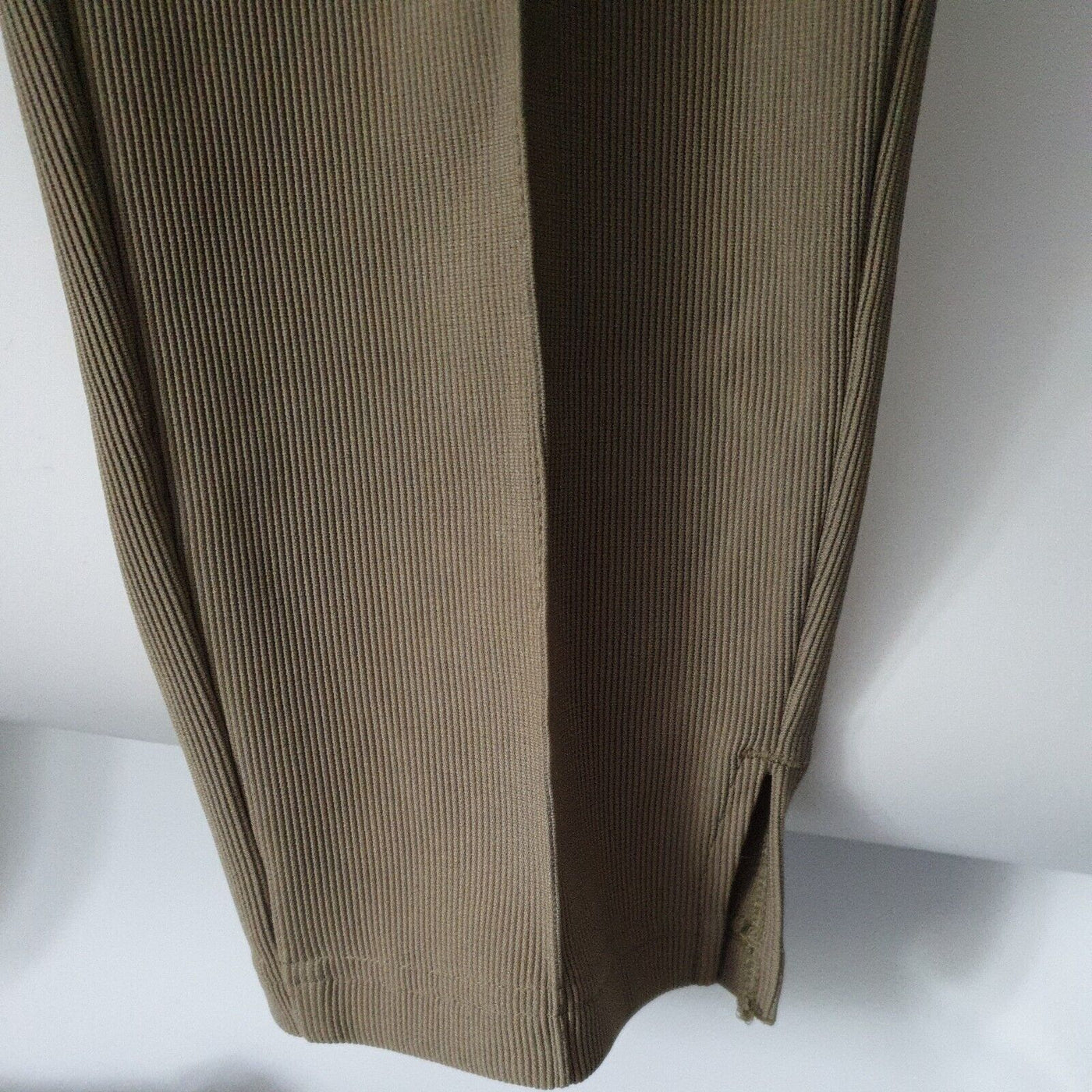 Long Tall Sally Sage Green Stretch Ribbed Slim Leg Trouser Uk18****Ref V223