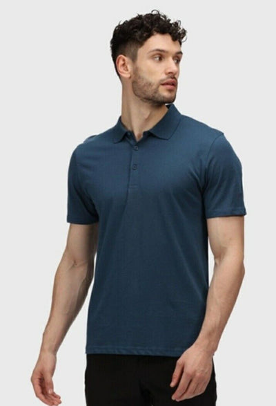 Regatta Men's Sinton Coolweave Short Sleeve Polo Shirt - blue Uk 2XL****Ref V417