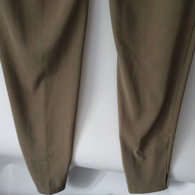 Long Tall Sally Sage Green Stretch Ribbed Slim Leg Trouser Uk18****Ref V223