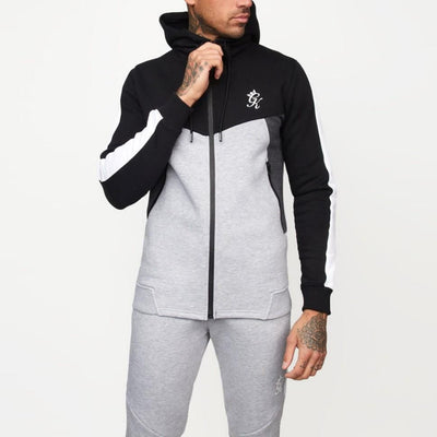 Gym King Mens Koen Tracksuit Black/Grey Top **** SW5