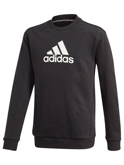 Adidas Junior Boys Badge of Sport Crew Sweatshirt - Black.UK3/4Years****Ref V366