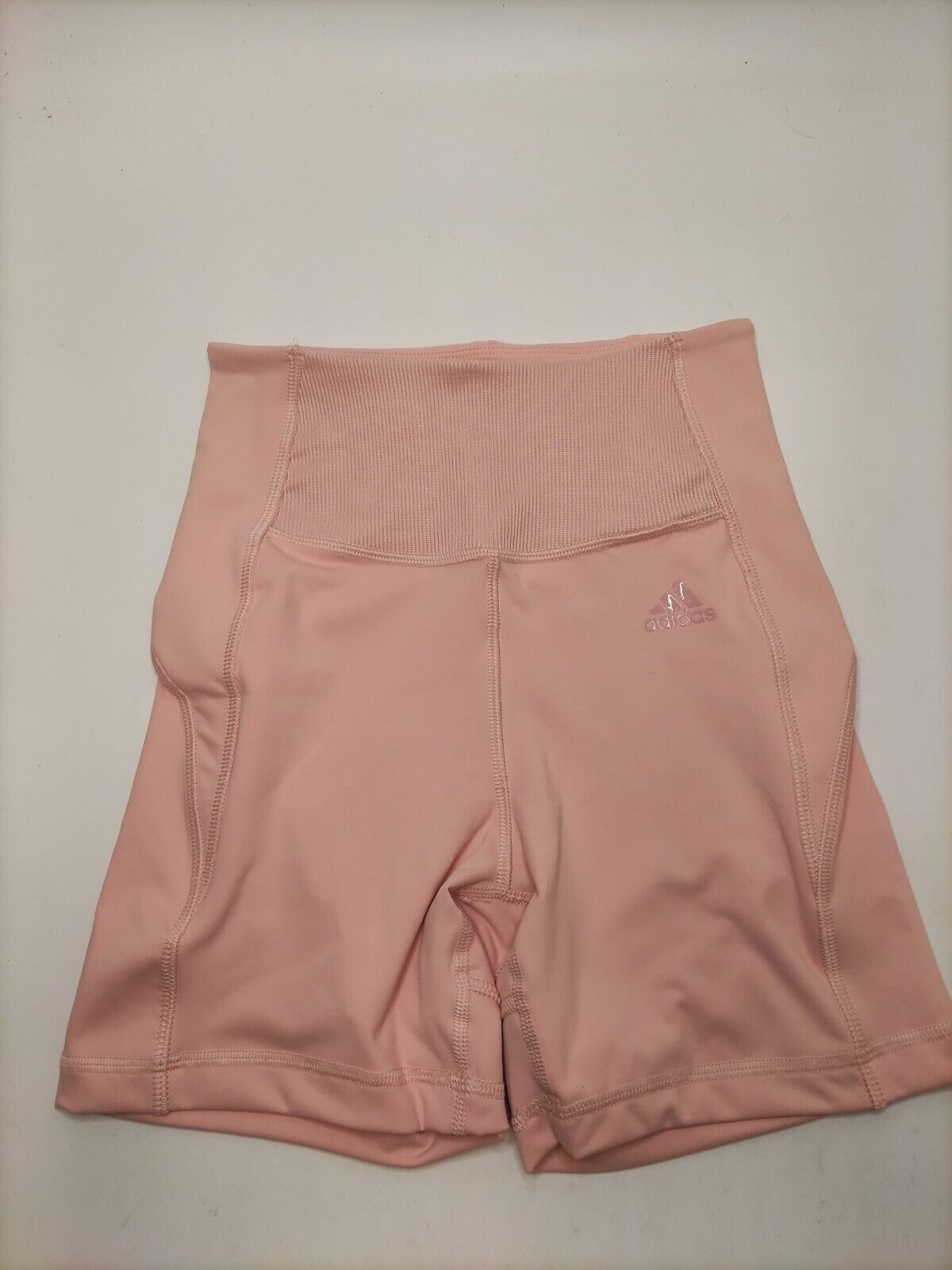 adidas Training Hyperglam ribbed high waisted shorts. UK XS. Pink. ****V28