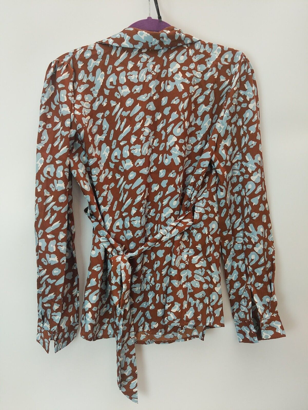 Quiz Wrap Blouse. Brown. UK 12. ****Ref V27