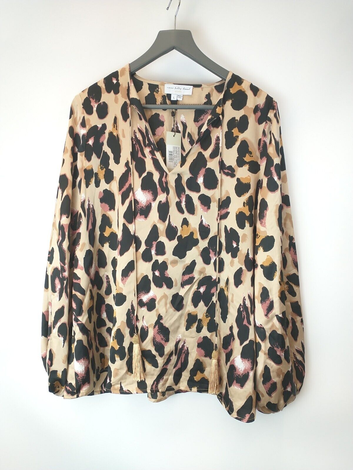Never Fully Dressed Leopard Sofia Blouse. UK Small **** Ref V131