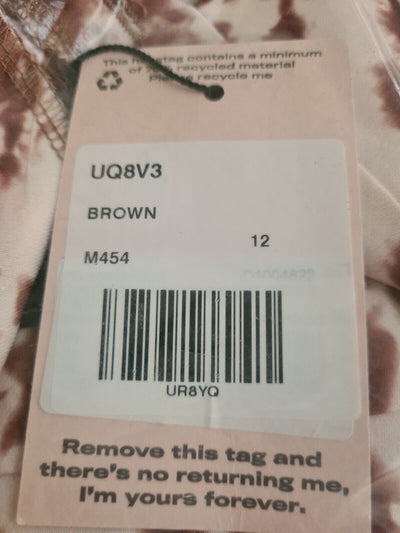 Missguided Brown Shirt Dress Size 12 ****Ref V386