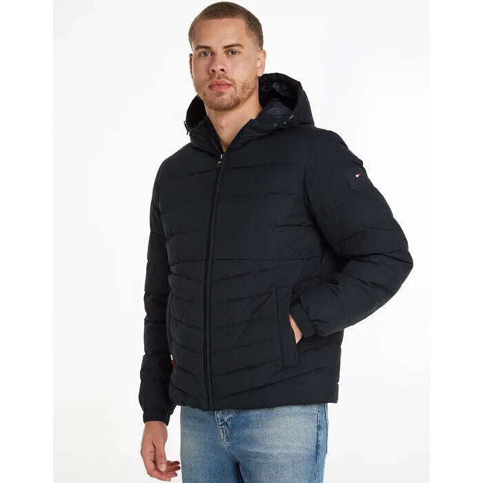 Tommy Hilfiger Hooded Padded Jacket Size Medium