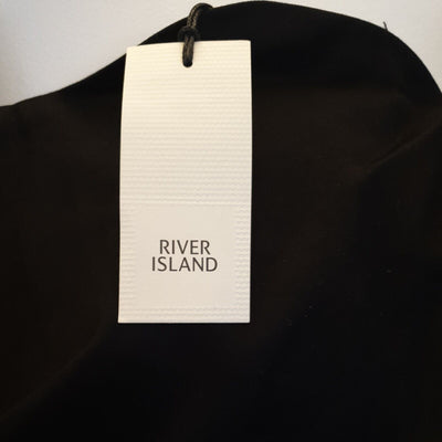 River Island Off Shoulder Structued Top Black Uk6****Ref V355